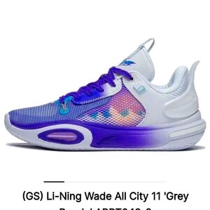 Li-ning All City 11 grey purple shoes